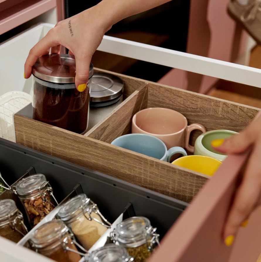 BLUM AMBIA-LINE Frontauszugsrahmen, ab NL400mm, B218mm, Farbe: Bardolino Eiche, Bardolino Eiche