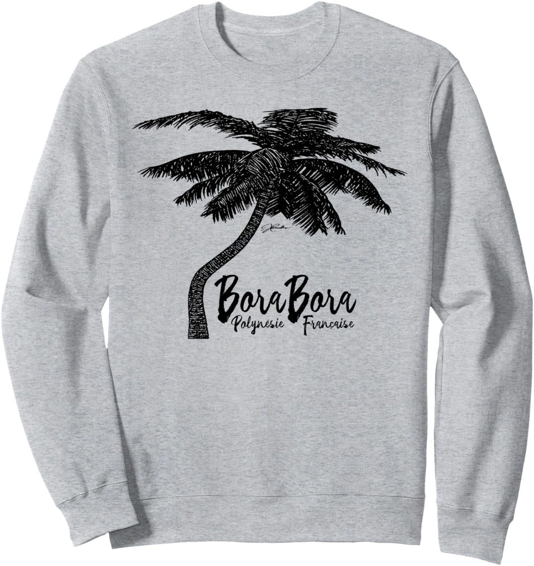 JCombs: Bora Bora, Französisch-Polynesien, Palme Sweatshirt