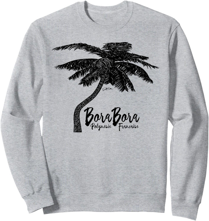 JCombs: Bora Bora, Französisch-Polynesien, Palme Sweatshirt