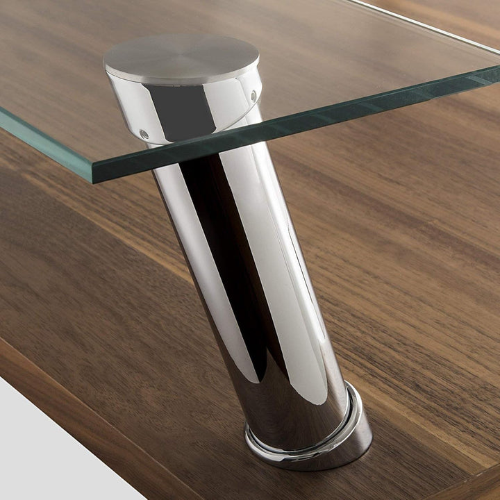 2 Stück Barkonsolen schräg 21° Höhe 200 mm/Ø 50 mm Chrom poliert Thekenfuss Bar Konsole Tresenfuss v