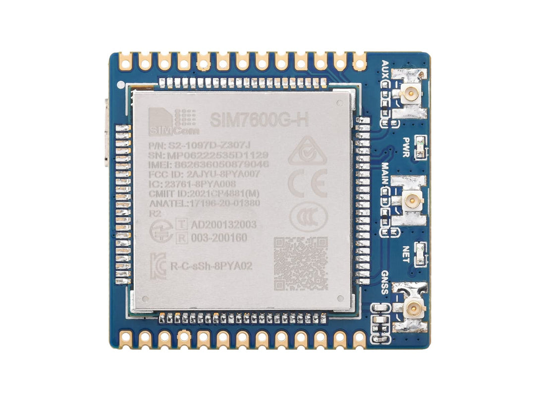 Waveshare SIM7600G-H 4G-Module, Support GNSS Positioning/4G/3G/2G, Support Windows/Linux Dial-up Int