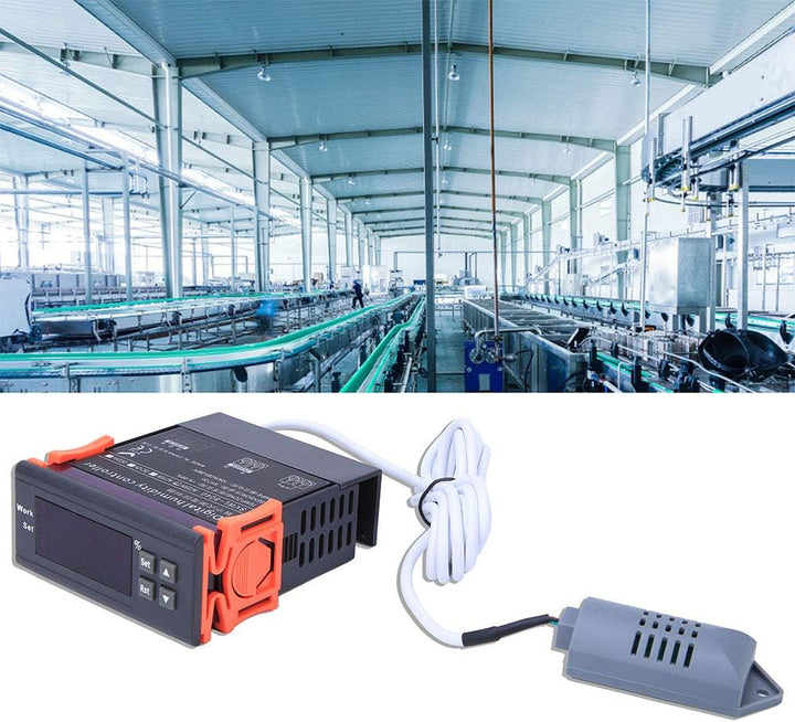 Hyuduo Digitaler Luftfeuchtigkeitsregler WH8040 Messbereich 1% -99% RH HM-40 Sensor für hohe Genauig