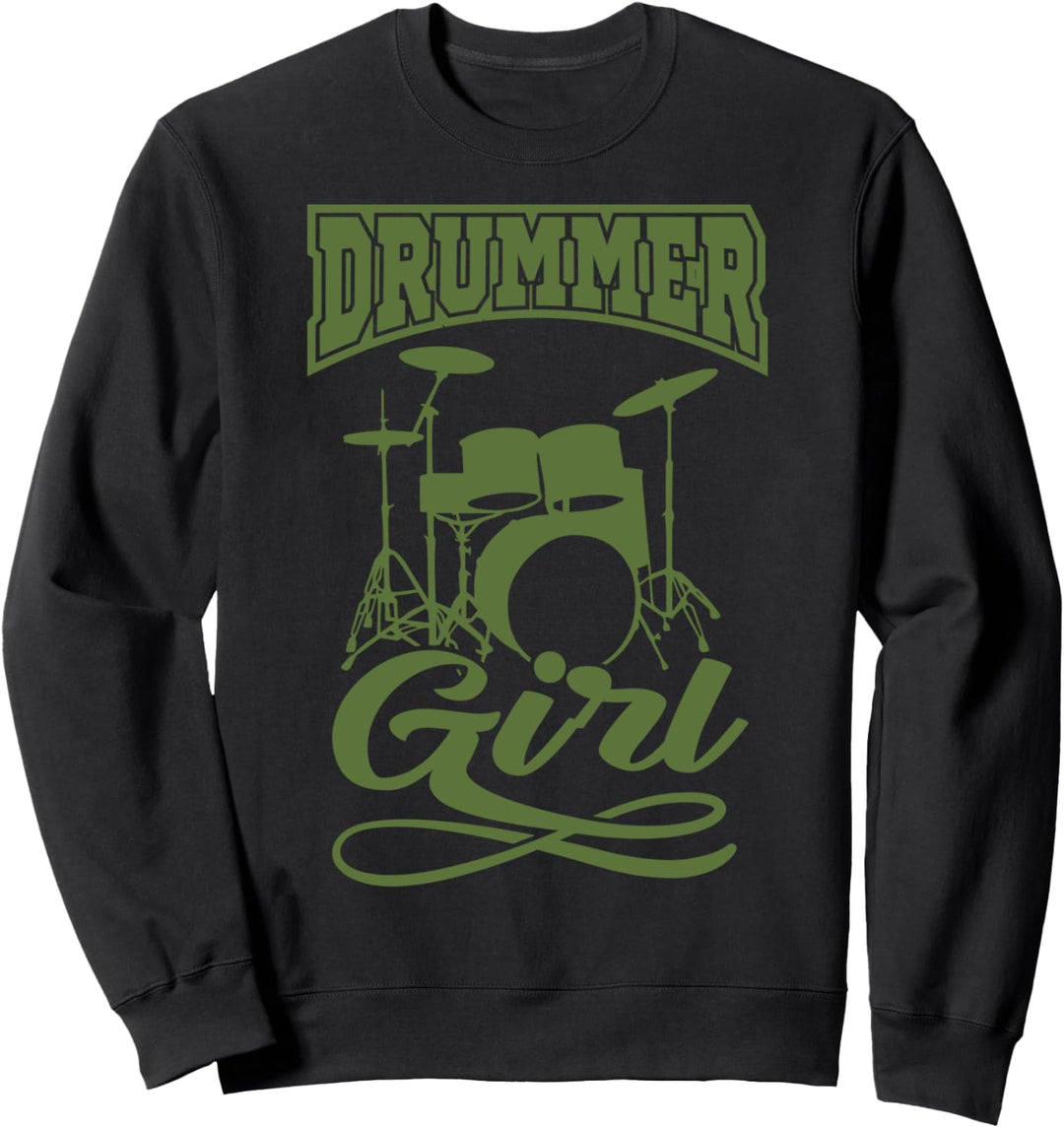 DRUMMER GIRL DRUMMER Schlagzeug Schlagzeugerin Sweatshirt