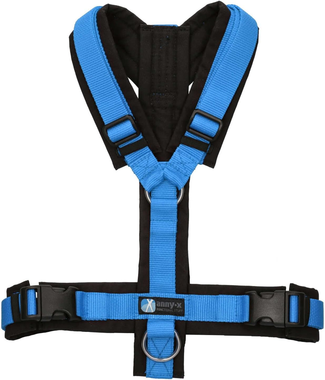 Anny-X Brustgeschirr Fun | Farbe Schwarz-Blau | Hundegeschirr in Grösse S (Brustumfang 52-64 cm) Sch