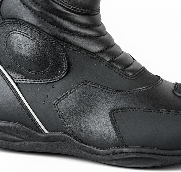 BI ESSE - Motorradstiefel Enduro Touring Echtleder wasserdicht 46 EU Schwarz, 46 EU Schwarz