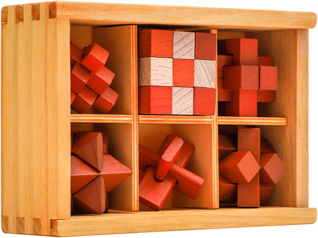 Knobelspiele Holz, 3D Knobelspiele für Erwachsene, Geschicklichkeitsspiele Erwachsene, Geduldsspiel