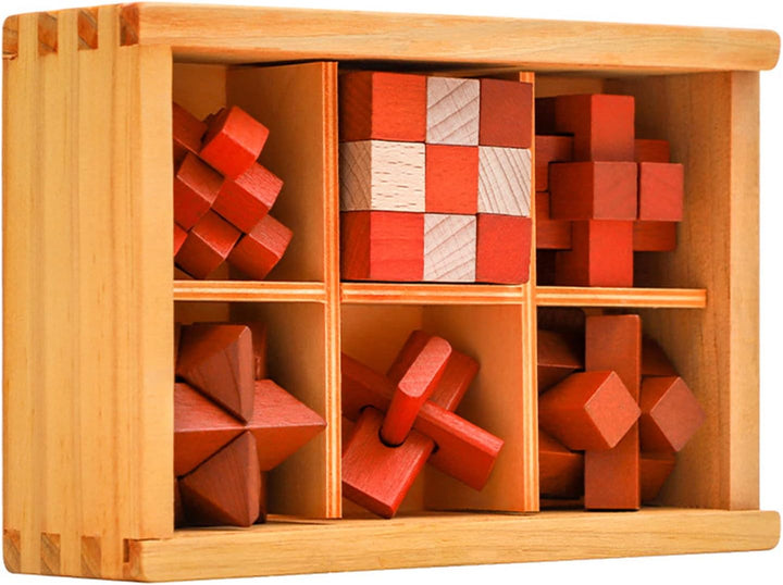 Knobelspiele Holz, 3D Knobelspiele für Erwachsene, Geschicklichkeitsspiele Erwachsene, Geduldsspiel