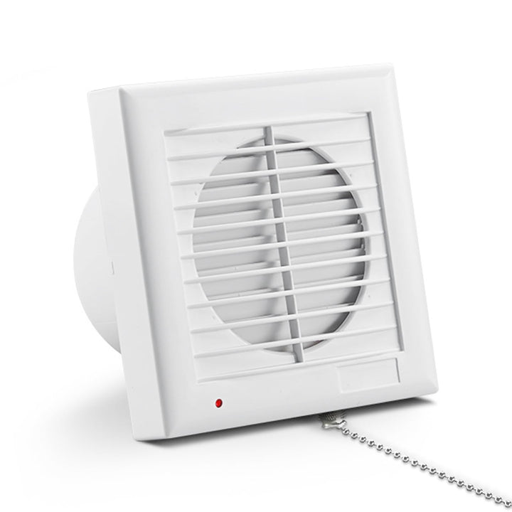 HUGOOME 100 mm 12 W 130 m³/h Abluftventilator mit Verschlussklappe und Zugkettenschalter, Fenster- u