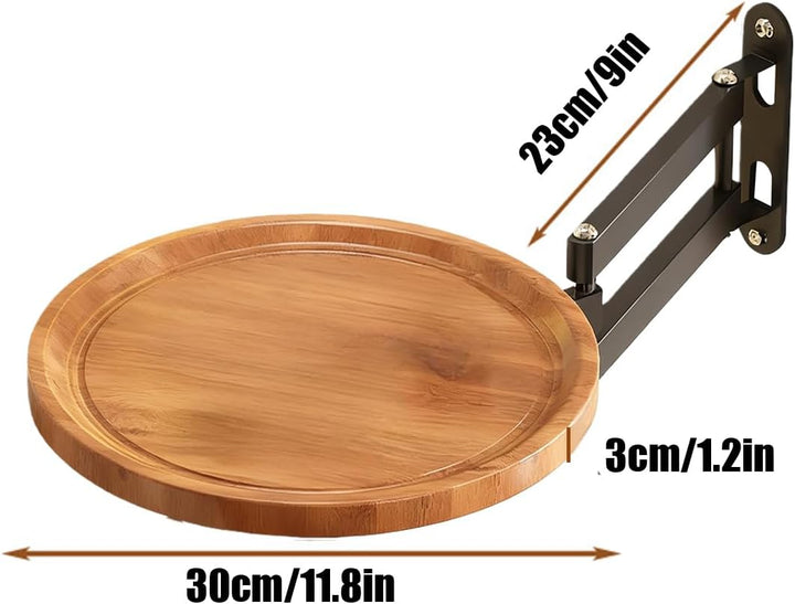 Wandmontierbarer Klapptisch | Ausziehbare Wand Schreibtisch | Runder Klappbarer Tisch - Für Küche Ba
