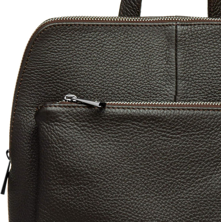 Caspar TL801 Damen 2in1 Rucksack Rucksacktasche aus echtem Leder Einheitsgrösse Dunkelbraun, Einheit