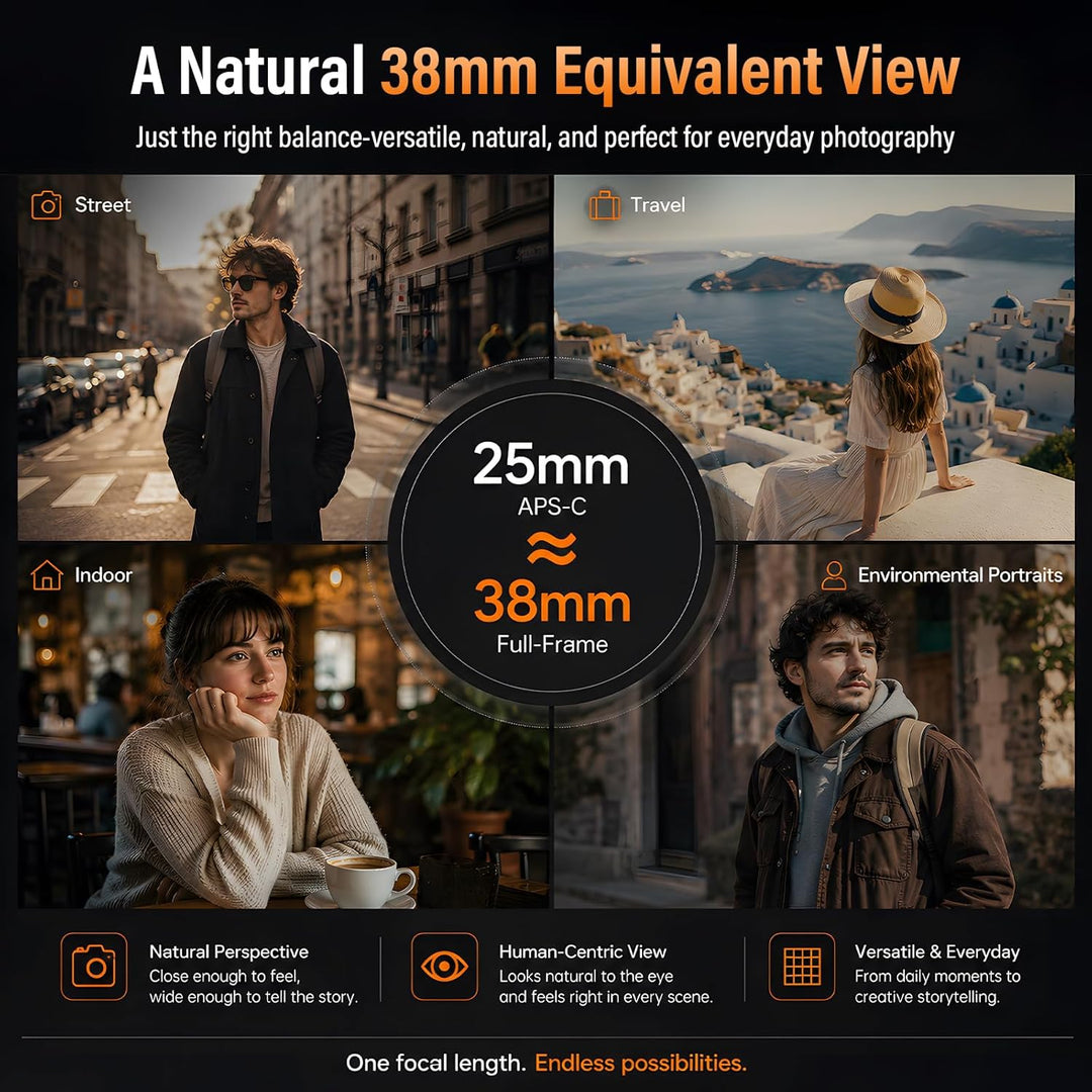 VILTROX 25mm F1.7 Air APS-C Objektiv mit Autofokus für Fuji XF-Mount Lens Standardobjektiv mit Gross