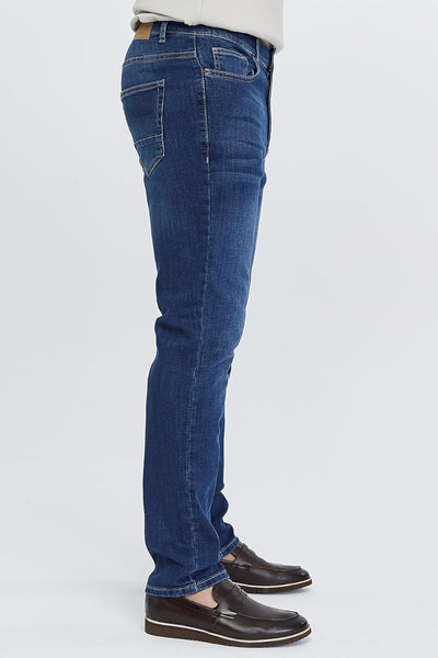 Herren Jeans Regular Fit, Stretch Jeanshose, Herren High Waist, Straight Cut, Basic Washed, Männer H