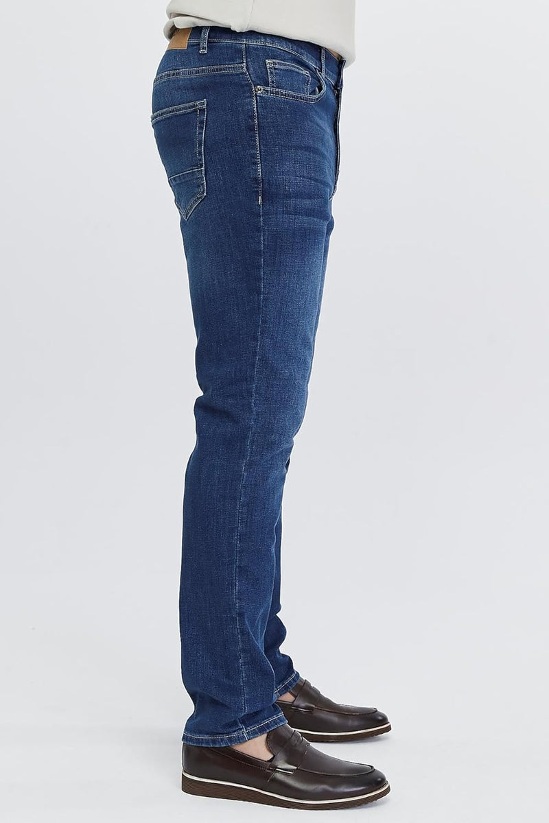 Herren Jeans Regular Fit, Stretch Jeanshose, Herren High Waist, Straight Cut, Basic Washed, Männer H