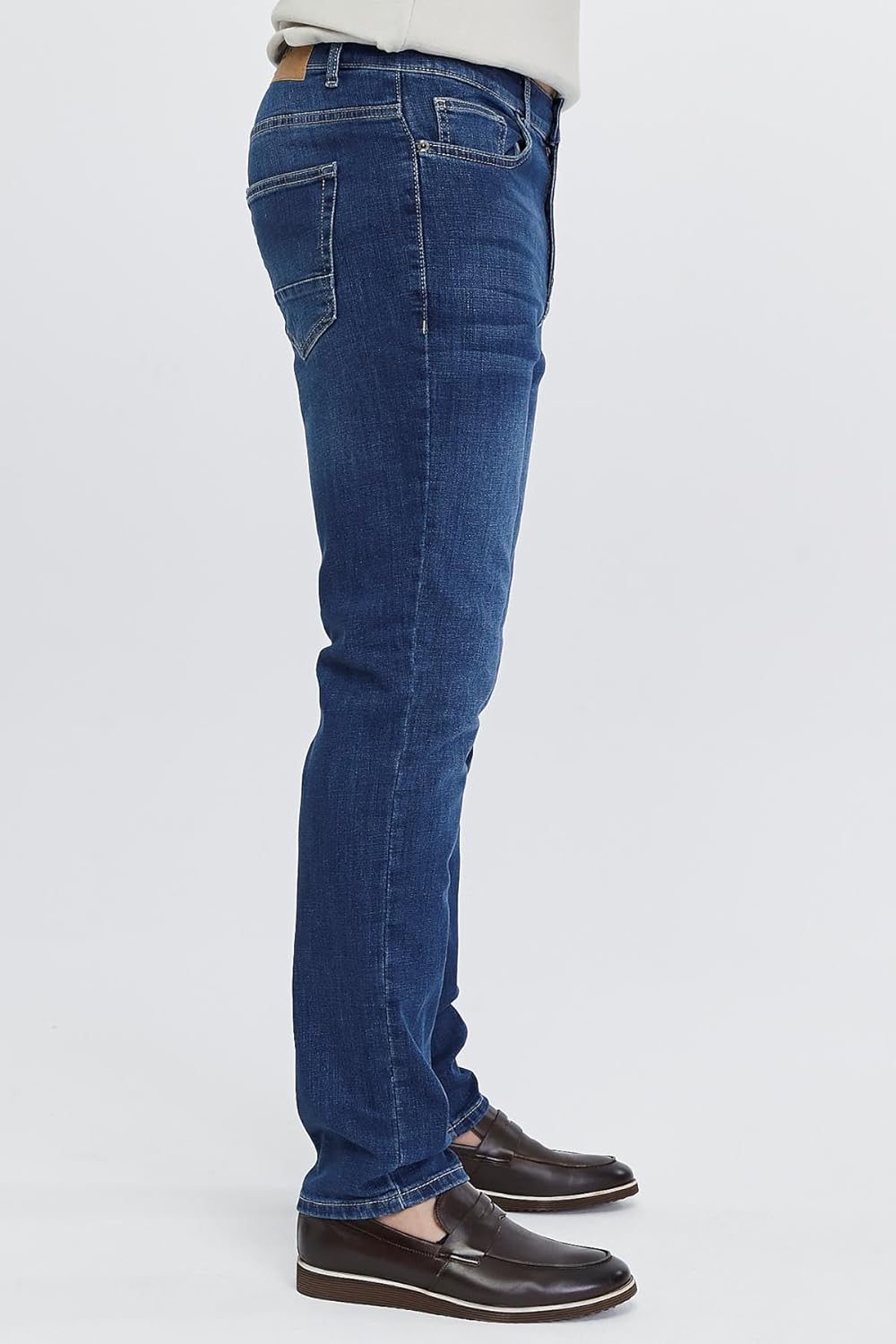 Herren Jeans Regular Fit, Stretch Jeanshose, Herren High Waist, Straight Cut, Basic Washed, Männer H