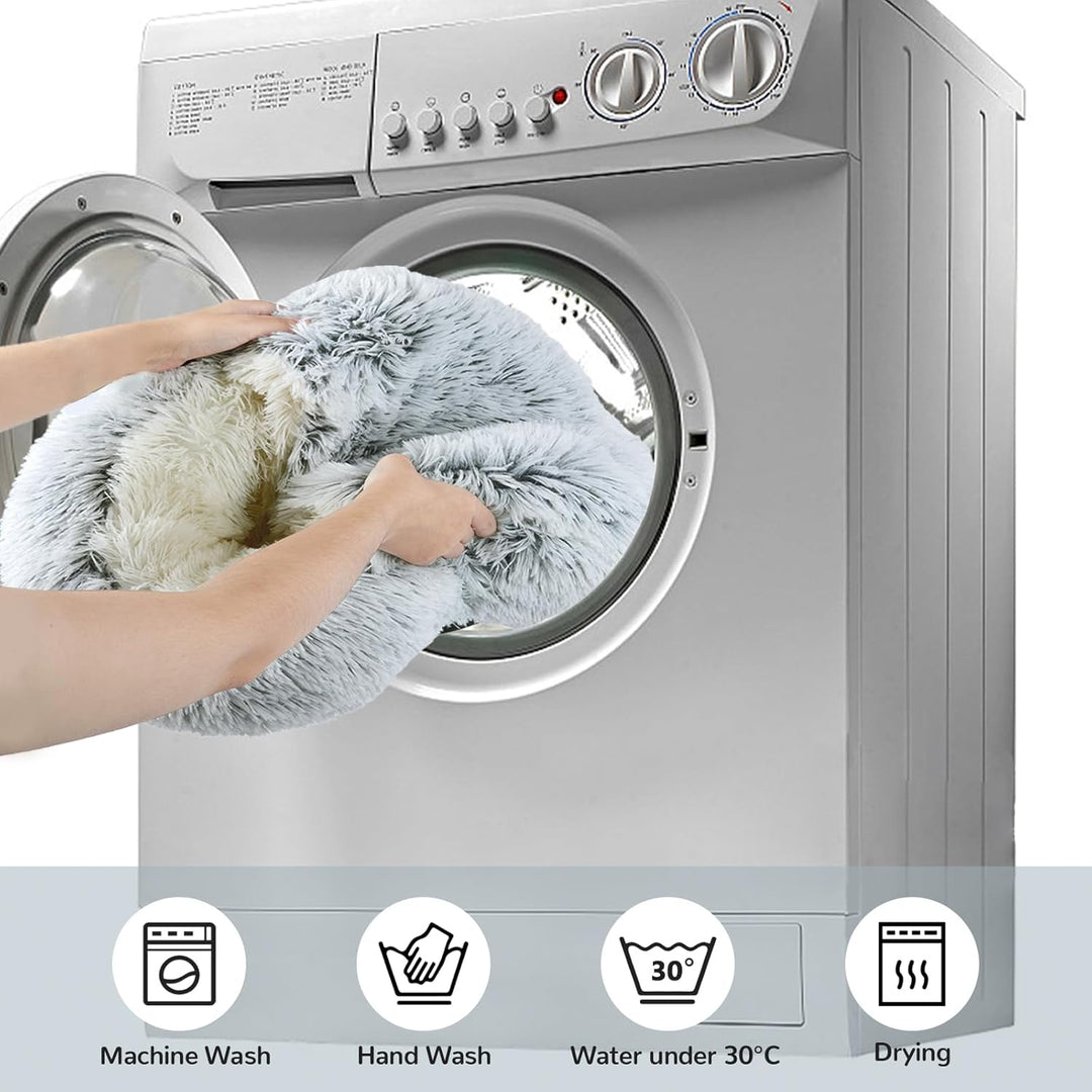 Katzenbett, Katzennest, Haustierbett Tierbett, Kleine Hundebett Waschbarer Flauschiges Rund Weich Ka