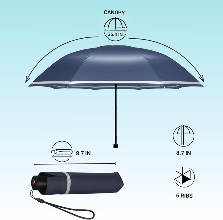 Knirps Rookie Manual Umbrella Navy, marineblau, M, marineblau