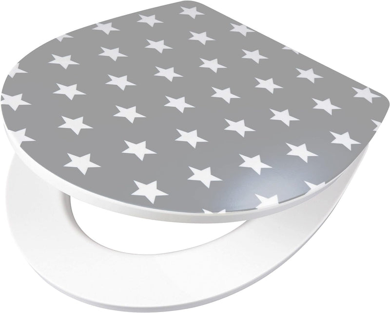 ADOB, Design WC Sitz Klobrille Klodeckel Stars Absenkautomatik, abnehmbar zur Reinigung, 60878, Star