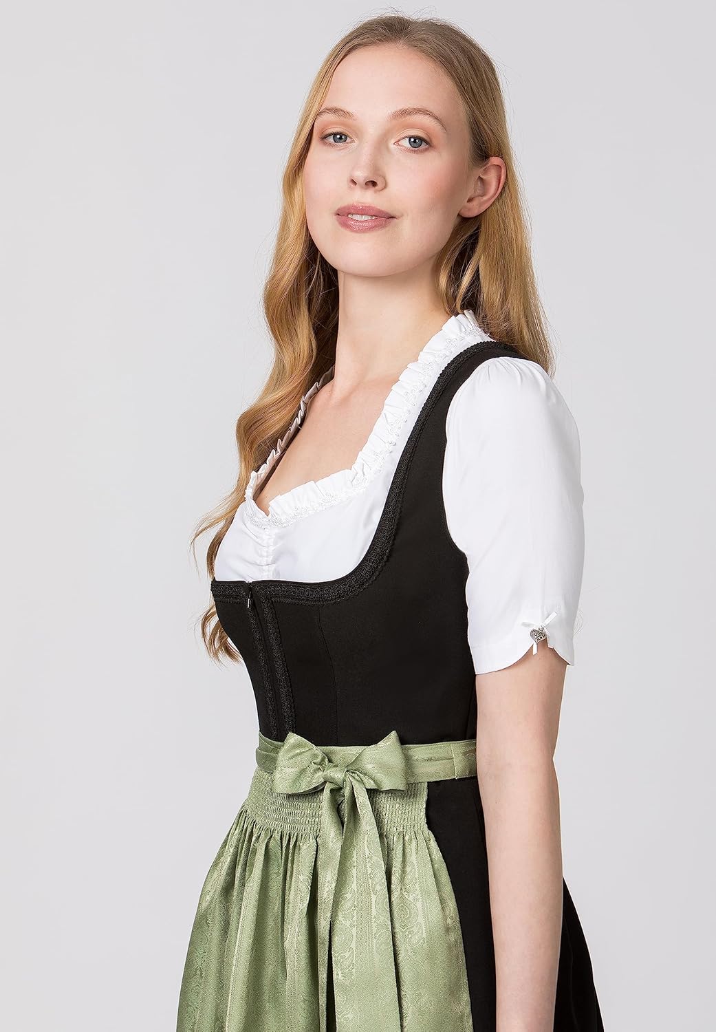 Stockerpoint Damen Schürze Corinna Dirndlschürze, hellgrün, Regular