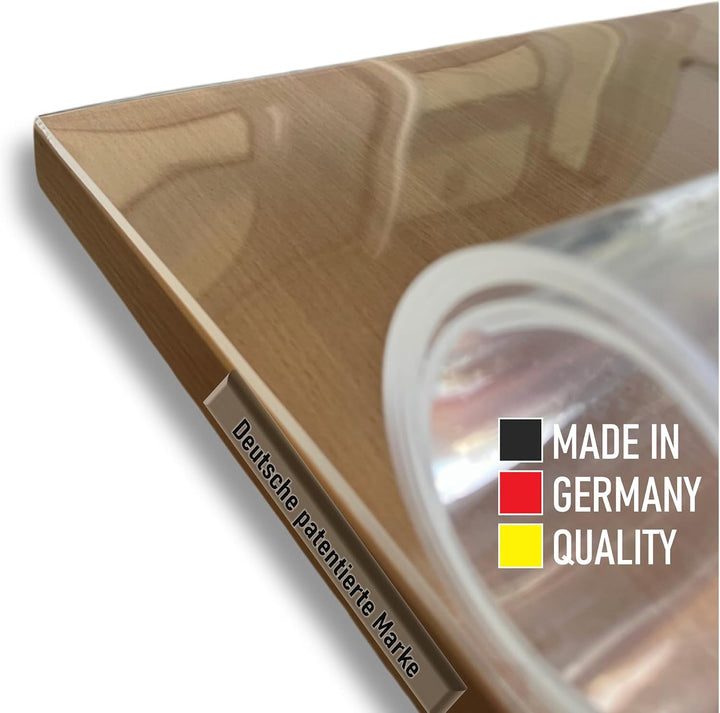 Tischfolie Transparent 2.2mm Mit Abgeschrägter Kante - Tischschutz in Verschiedenen Grössen und Wuns