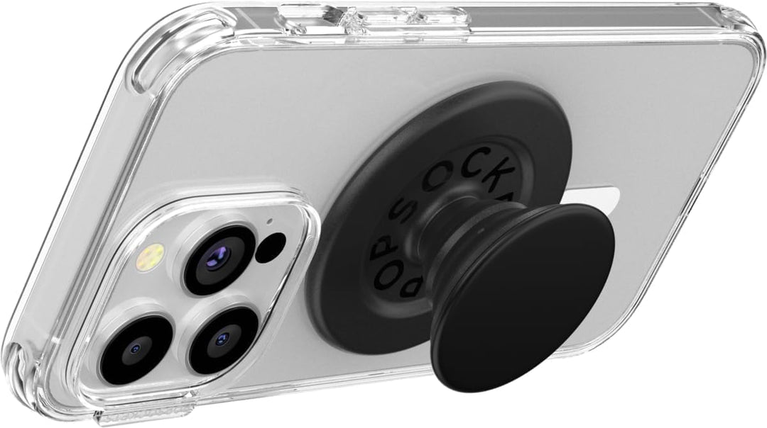 PopSockets: PopGrip Round für MagSafe - Inklusive Adapterring für MagSafe - Ausziehbarer Sockel und
