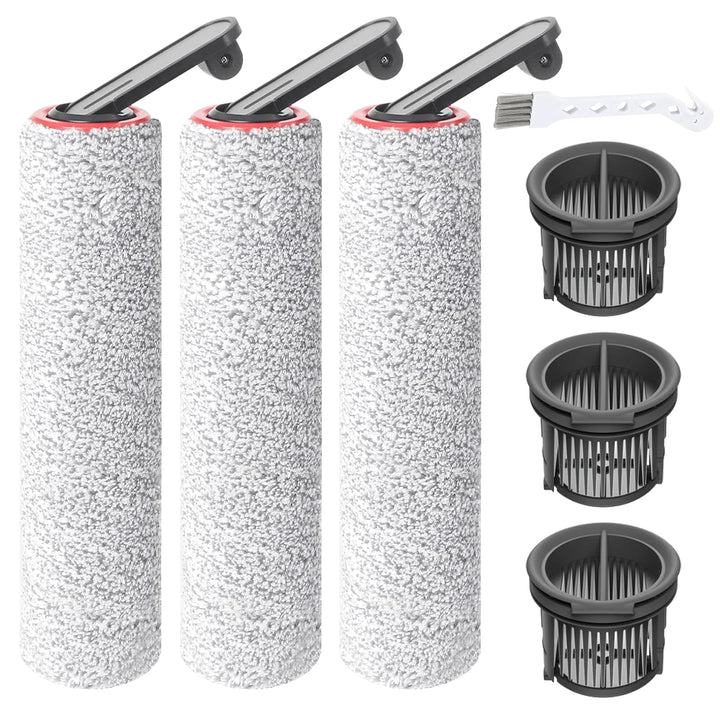 PeakLife 7 Stück Zubehör für Dreame H14 Pro, H14 Dual, H14, Nass und Trockensauger, 3 Bürstenrolle,