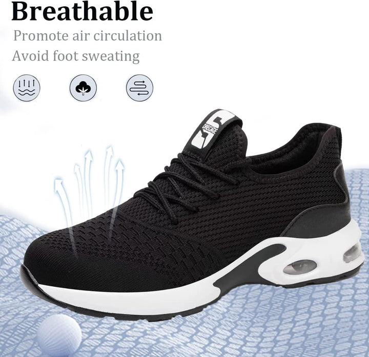 Fadezar Sicherheitsschuhe Herren Leichte Arbeitsschuhe Herren Damen Sportliche Atmungsaktive Stahlka
