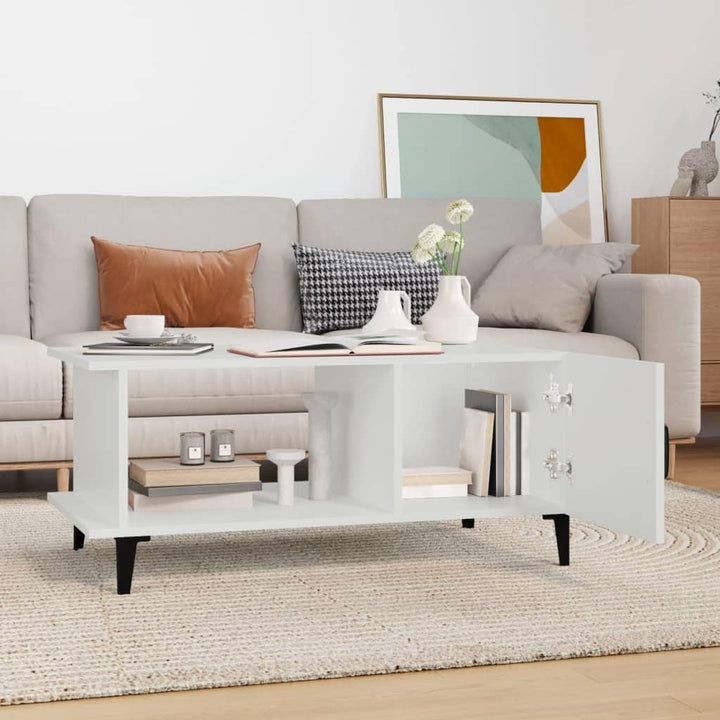 Couchtisch Weiss Wohnzimmertisch Modern 90x50x40 cm Side Table Beistelltisch Stilvollen Kleiner Tisc