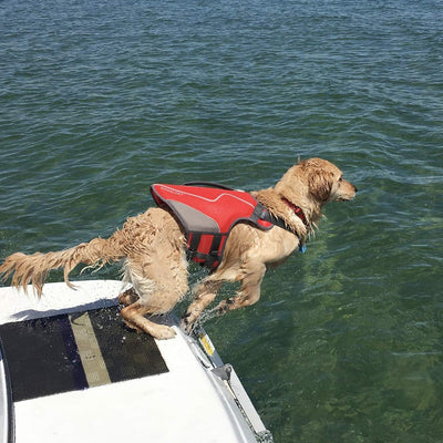 VIVAGLORY Schwimmweste für Hunde im sportlichen Stil, Strapazierfähige Haustier-Sicherheitsweste, Be