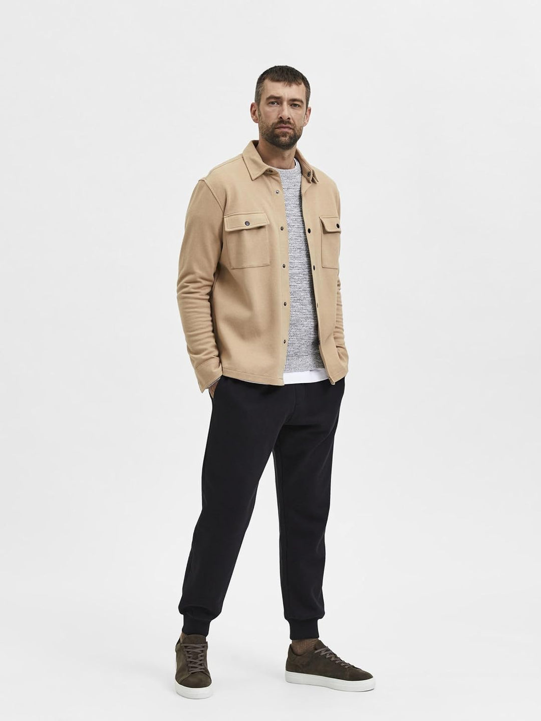 Selected Homme Male Overshirt Klassisches S Incense, S Incense