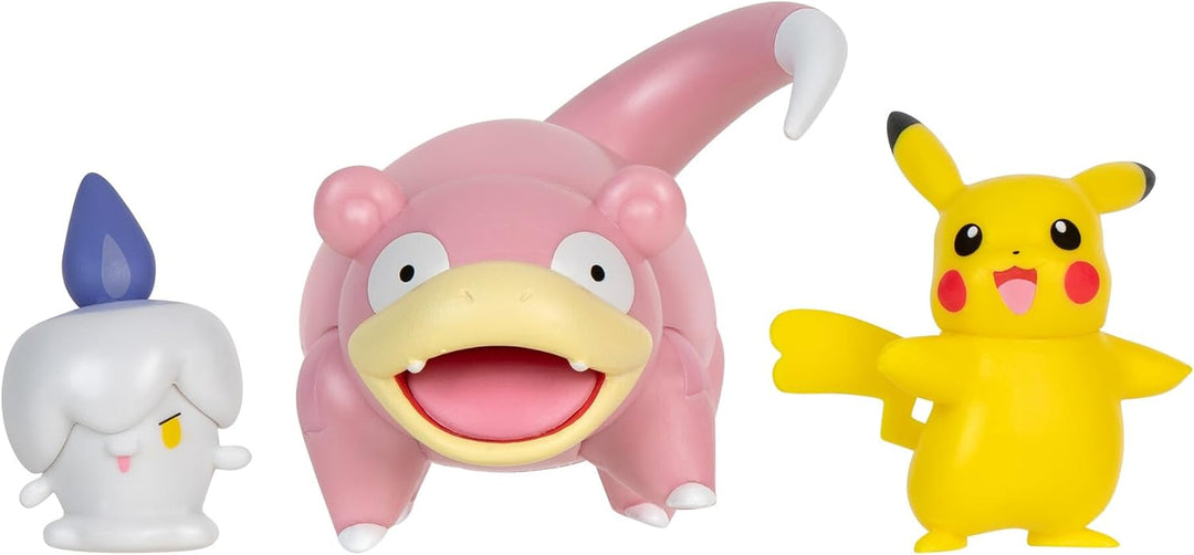 Pokémon PKW3056 Battle Figure Set-Lichtel, Pikachu, Flegmon, Lichtel, Pikachu, Flegmon