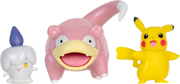 Pokémon PKW3056 Battle Figure Set-Lichtel, Pikachu, Flegmon, Lichtel, Pikachu, Flegmon