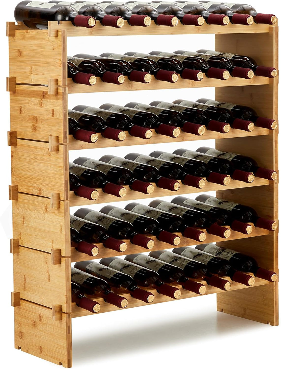 Weinregal Bambus Stapelbar Flaschenregal Flaschenständer Weinständer Ohne Schrauben, AA-Qualität, St