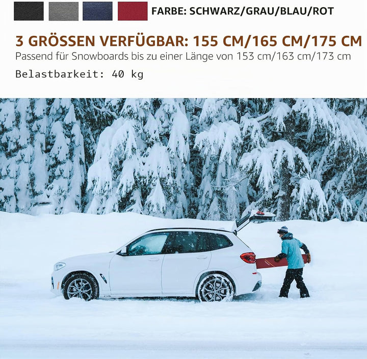 Unigear Skitasche Doppelt gepolstert, Snowboardtasche, Langlauf-Ski-Tasche für 1 – 2 Paar Ski 165/17