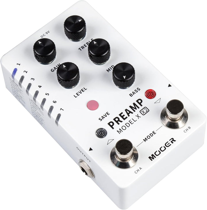 Mooer Preamp Model X2 - Dual-Channel Digital Preamp Pedal