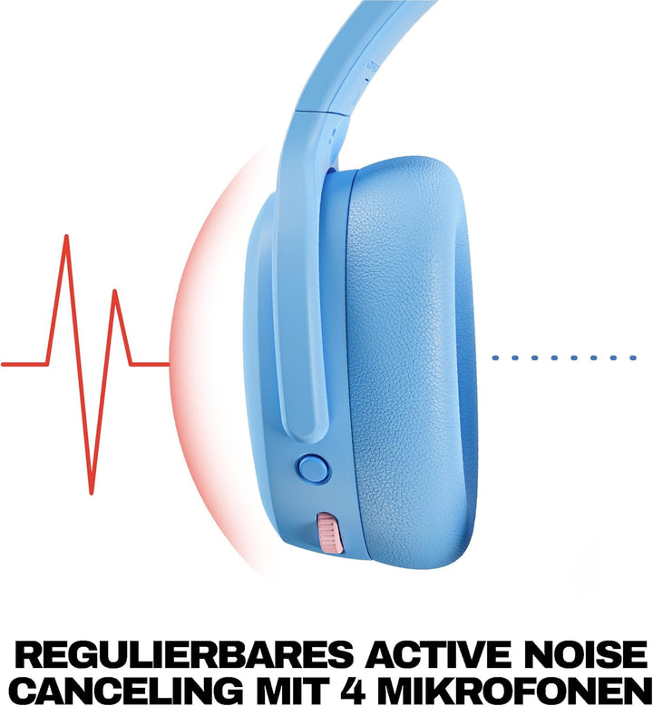 Skullcandy Crusher ANC 2 Wireless Bluetooth Over-Ear-Kopfhörer, Multisensorischem Bass, Active Noise