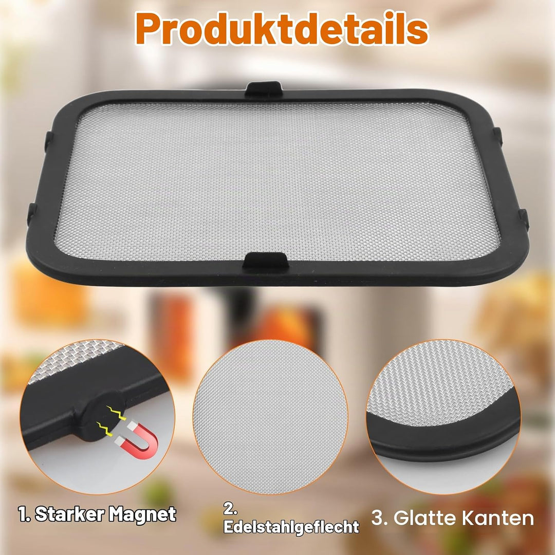 2 Stück Magnetischer Spritzschutz, Kompatibel mit Ninja AF500, Feinmaschige Edelstahl Spritzschutz,