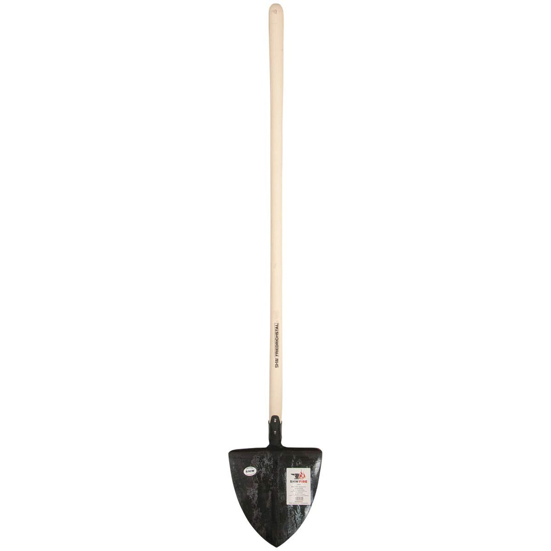 SHW-FIRE Sandschaufel - Geschmiedeter Stahl und Langer 130 cm Holzstiel - Ideal zum Aufnehmen und Fo