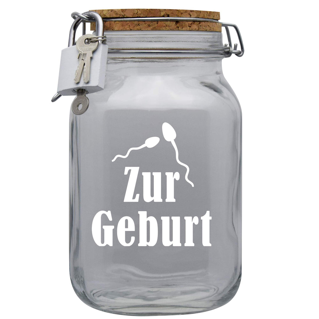 Spardose Zur Geburt Geld Geschenk Idee Transparent XL