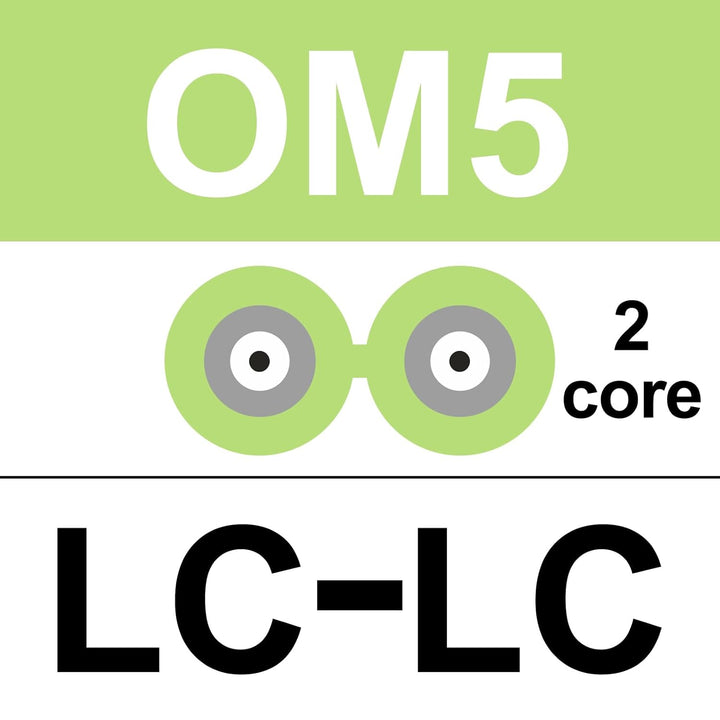 10Gtek LC to LC OM5 Fiber Patch Cable - 10Gb/Gigabit Multi-Mode Jumper Duplex 50/125μm LSZH Fiber Op