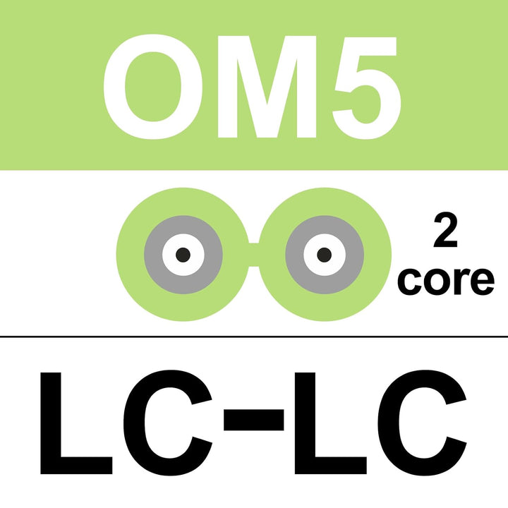 10Gtek LC to LC OM5 Fiber Patch Cable - 1G/10G/40G/100G Multi-Mode Jumper Duplex MMF 50/125μm LSZH F