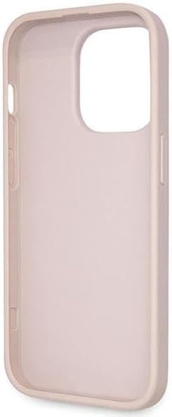 Guess GUHCP14LP4TDSCPP Hülle für iPhone 14 Pro 6.1" Rosa hardcase Crossbody 4G Metal Logo