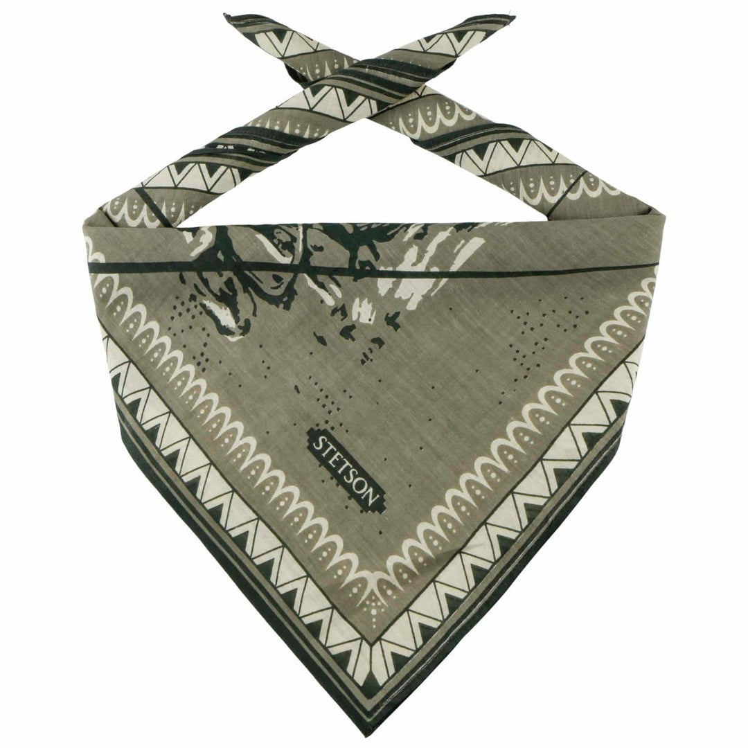Stetson Last Drop Bandana Herren - Stirnband Baumwolltuch für Frühling/Sommer Einheitsgrösse -Braun-