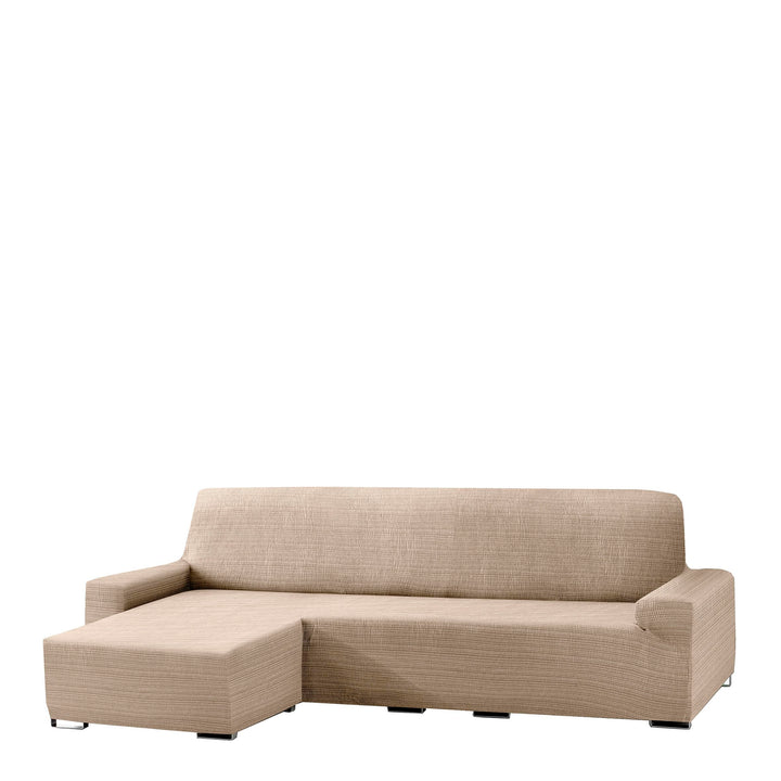 Eysa Aquiles elastisch Sofa überwurf Chaise Longue kurzer arm Links, frontalsicht, Farbe 00-Ecru, Po
