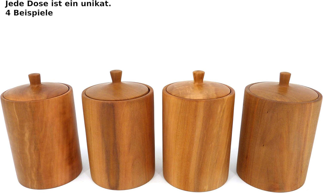 Holzdose rund mit Deckel, Handarbeit aus Deutschland, aus massivem Birnenholz, Echtholz, unikat, ede