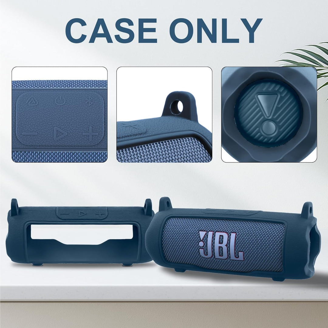 co2CREA Silikonhülle Tragetasche Case für JBL Flip 7 kabelloser tragbarer Bluetooth-Lautsprecher, Nu