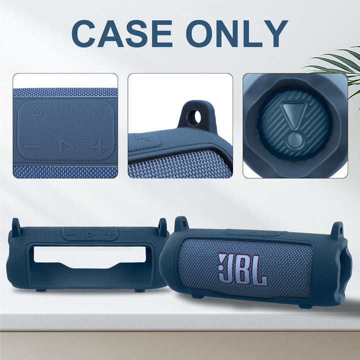 co2CREA Silikonhülle Tragetasche Case für JBL Flip 7 kabelloser tragbarer Bluetooth-Lautsprecher, Nu
