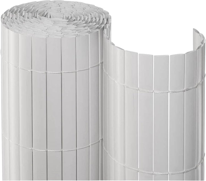 NOOR Sichtschutzmatte PVC 1,2 x 3m Weiss I Wasserdichter Sichtschutz aus Kunststoff für Gärten I UV-