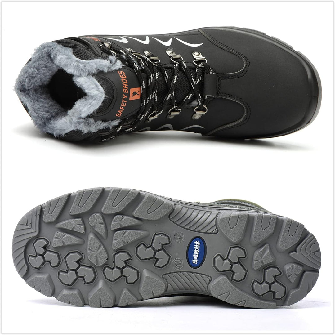 Blueskyli Sicherheitsschuhe Herren Damen Arbeitsschuhe S3 Leicht Wasserdicht Hoch Sicherheitsstiefel