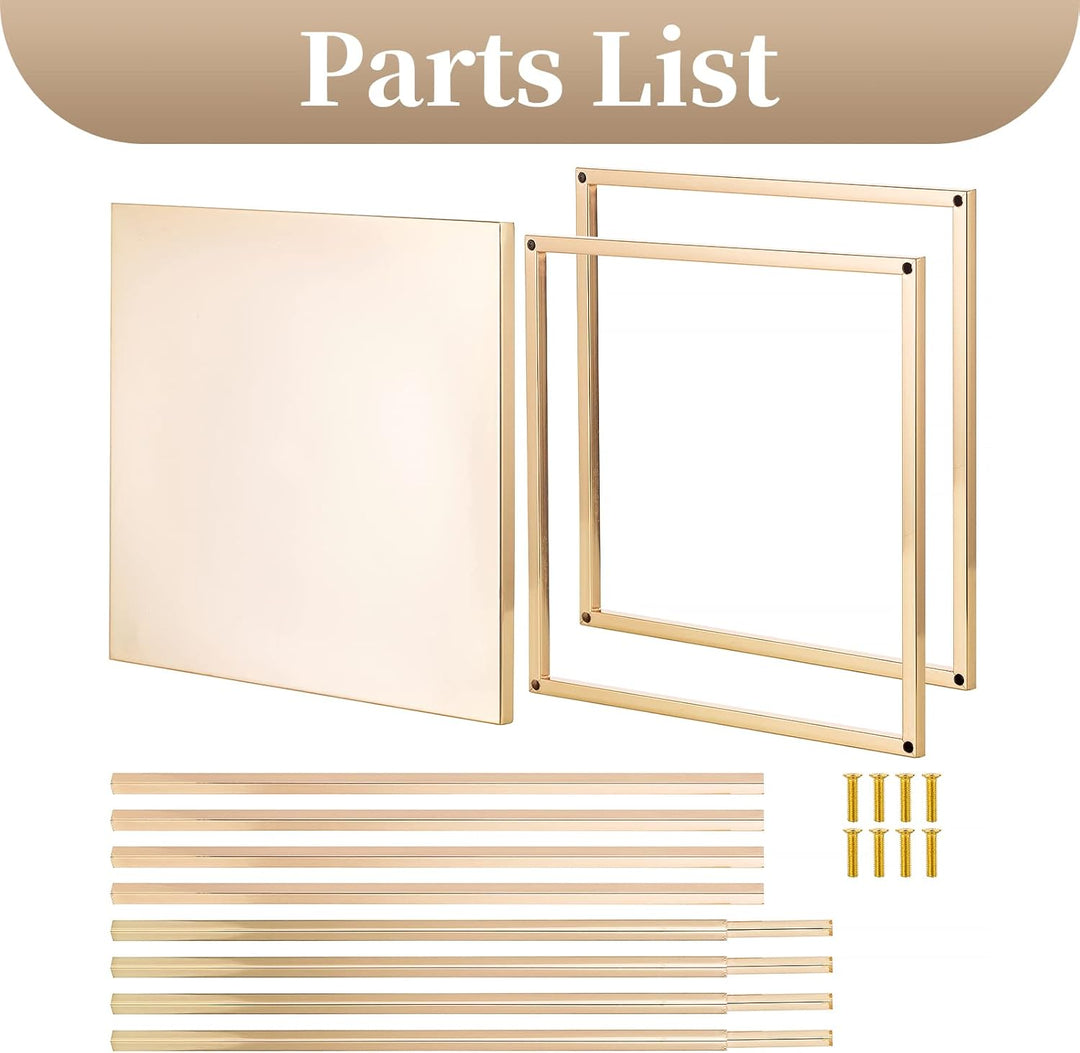 Sziqiqi 80cm Metall Gold Rechteckige Vasen mit Platte Hochzeits Tischdekoration – 10Stück Hoch Vase