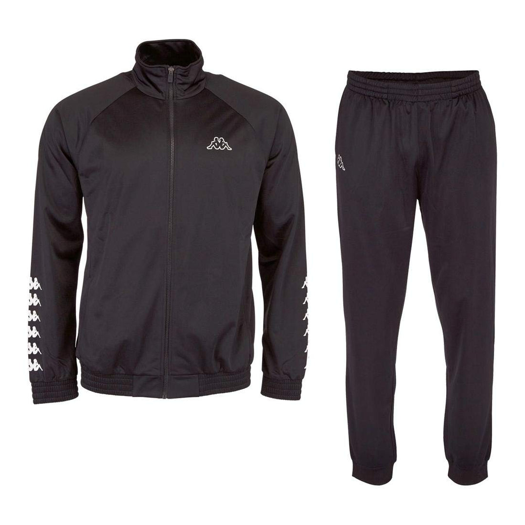 Kappa Tracksuit Till Men I Trainingsanzug für Herren I Ideal für Sport & Freizeit I 005 black L, 005